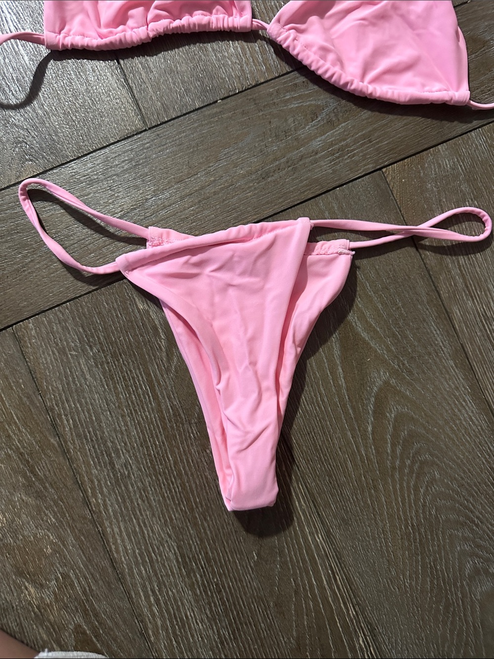 Pink Triangle String Bikini Set - Picture 2 of 3